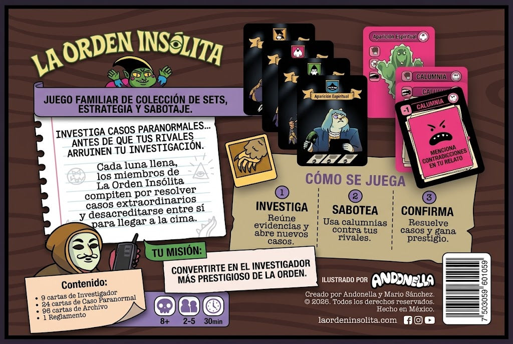 La orden Insólita + carta de Carlos Trejo