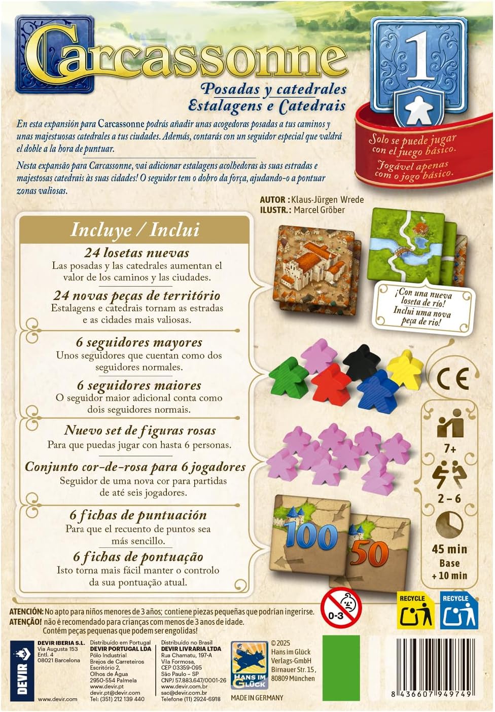 Carcassonne Exp. 1 Posadas y Catedrales (3ra Edición)