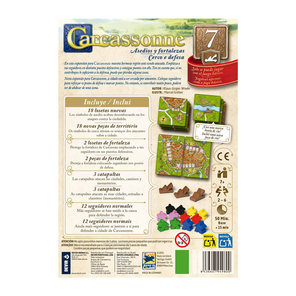 Carcassonne Exp. 7 Asedios y Fortalezas (3ra Edición)