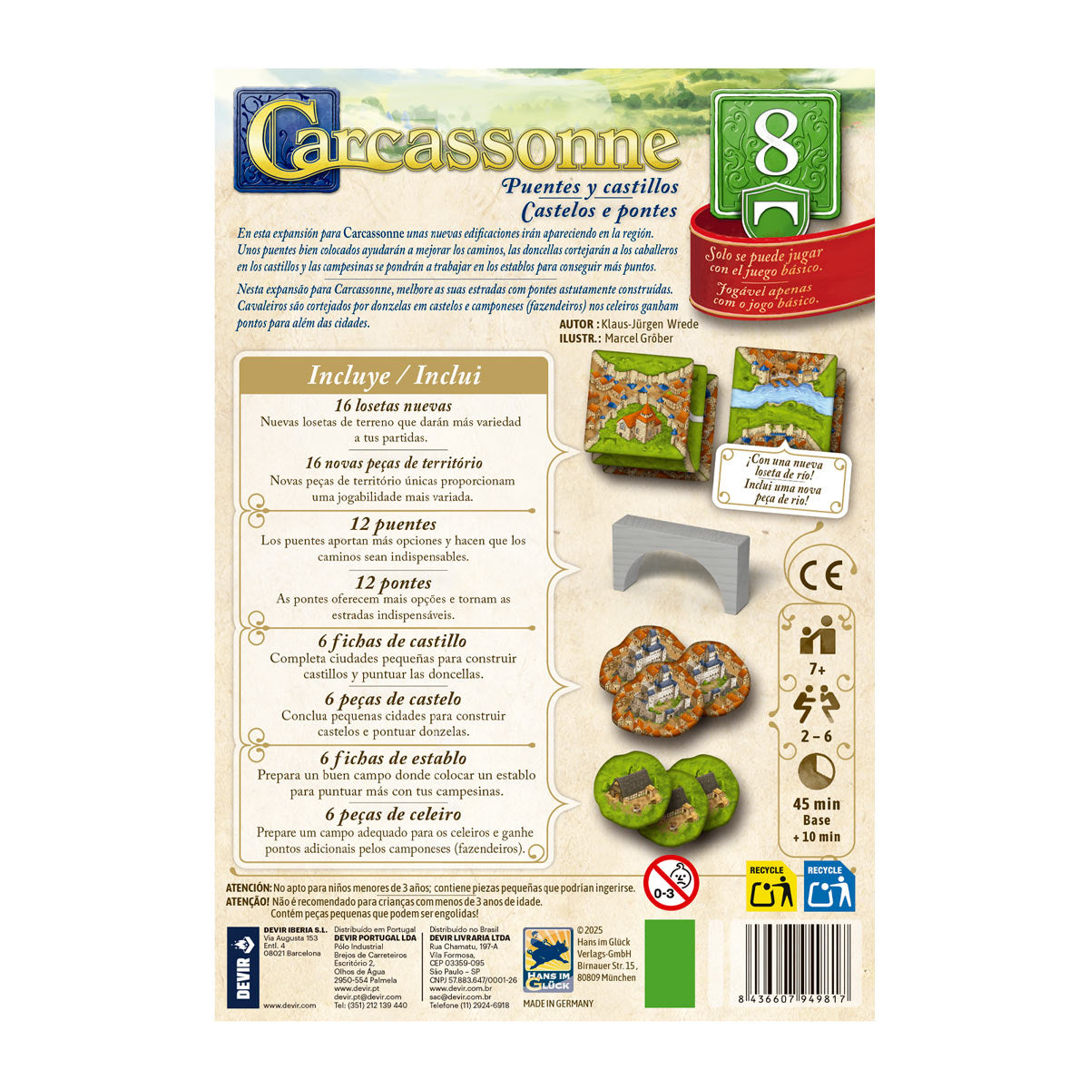 Carcassonne Exp. 8 Puentes y Castillos (3ra Edición)
