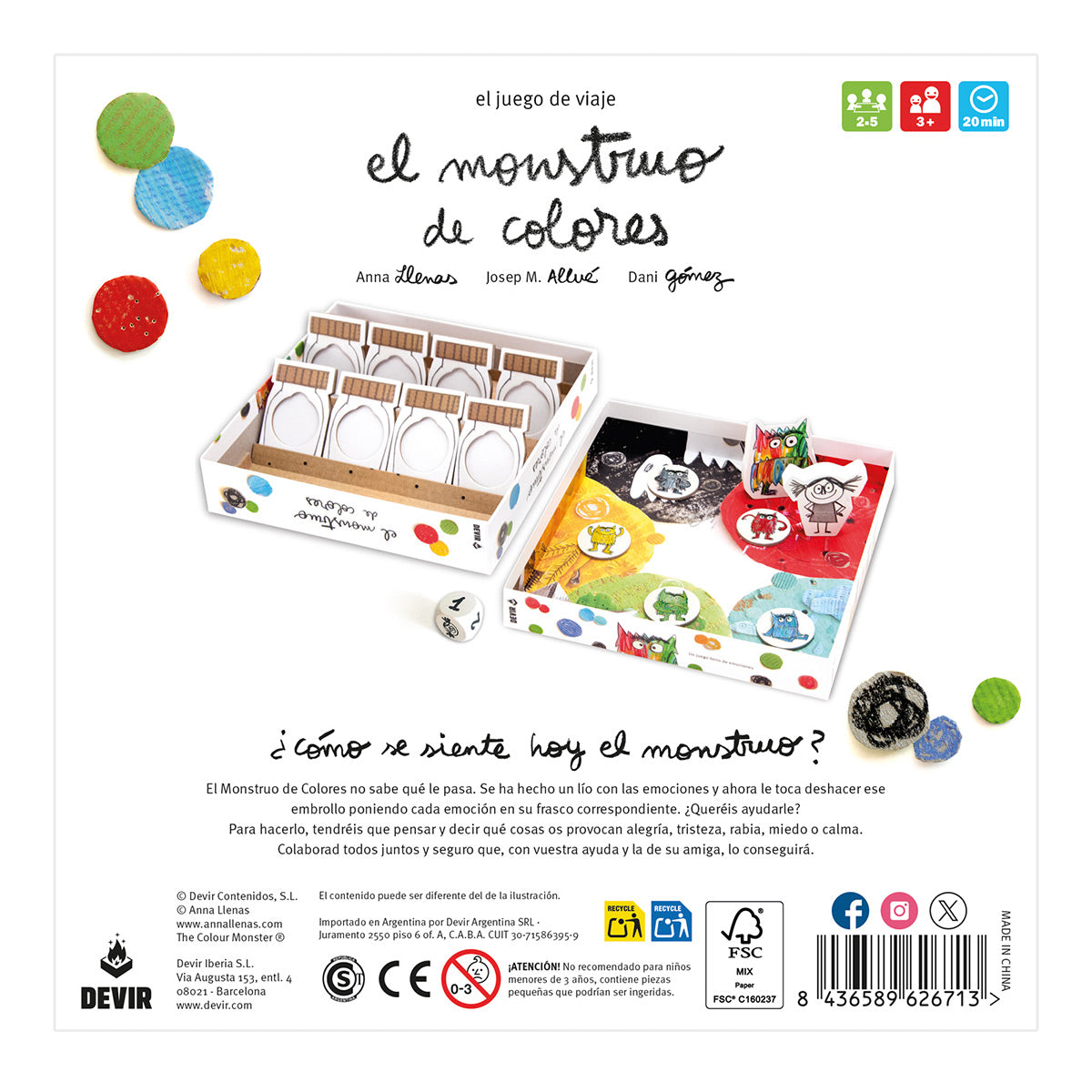 El Monstruo de Colores - El juego de viaje